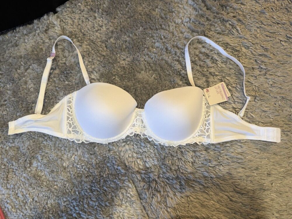 NWT So Soft-lift Convertible Bra White 36D Juniors Womens